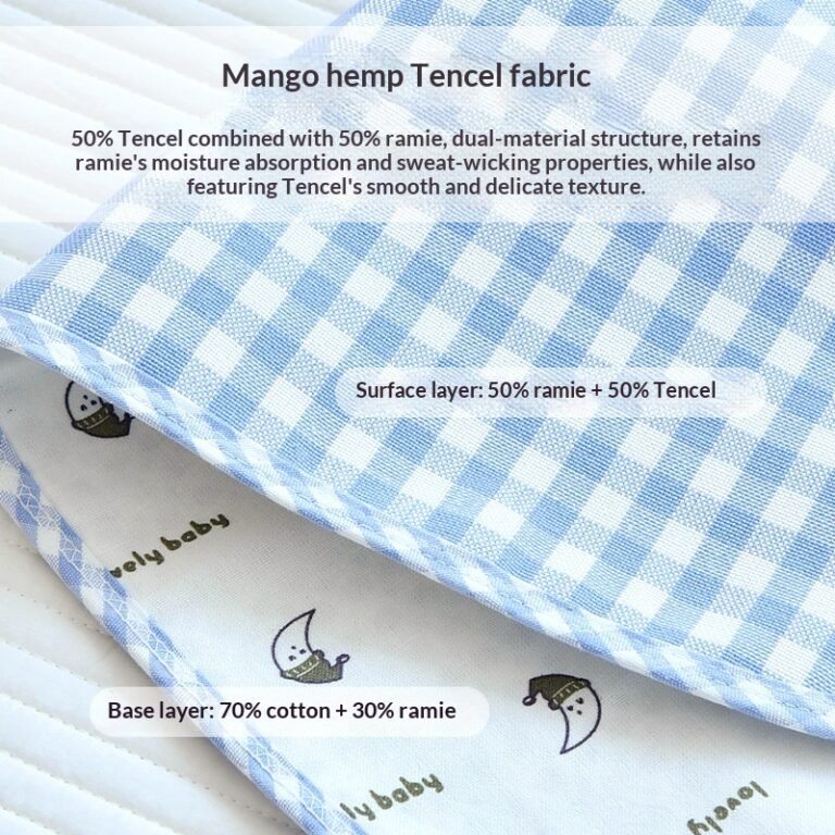 Baby Sweat-absorbent Breathable Ramie Tencel Pillowcase