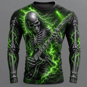 Printed Mens Long-Sleeve T-Shirt With A Crew Neck