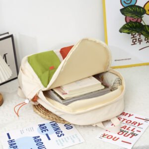 Color-block Design Backpackcasual Cute And Versatile