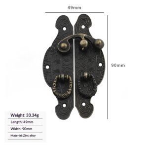 New Chinese-style Antique-inspired Heart-shaped Furniture Alloy Box Latch Accessories