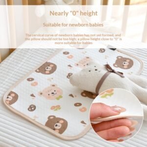 Sweat Absorbent Breathable Flat Pillow With A Cool Touch Pillowcase