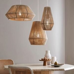 Retro Handmade Rattan Balcony Lamp