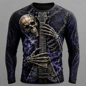 Printed Mens Long-Sleeve T-Shirt With A Crew Neck