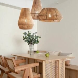 Retro Handmade Rattan Balcony Lamp