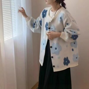 Women's Retro Loose Soft Knit Cardigan