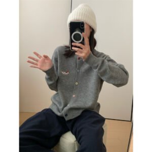 Knitted Cardigan Sweater Long-sleeve Coat For Women