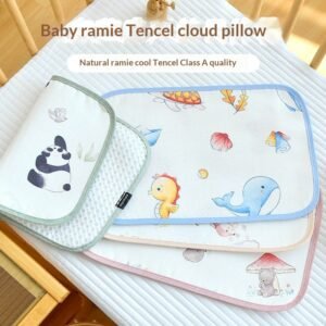 Sweat-absorbent Breathable Ramie Cloud-pattern Pillowcase