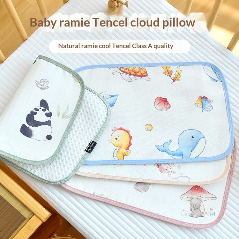 Sweat-absorbent Breathable Ramie Cloud-pattern Pillowcase