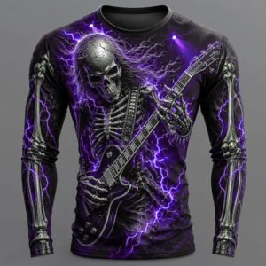 Printed Mens Long-Sleeve T-Shirt With A Crew Neck