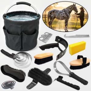 Hair And Beauty Tool Set With A Foldable Storage Bucket