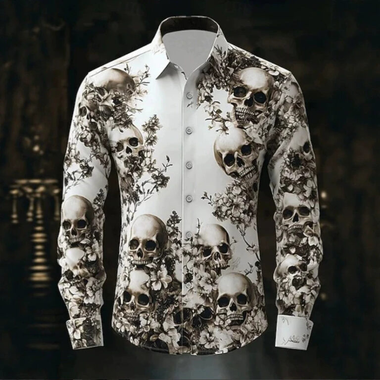 Mens Casual Long-sleeve Printed Top