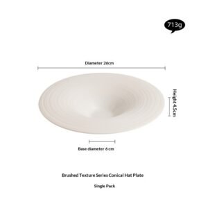 Drawn-line Ceramic Soup Plate Round Dish