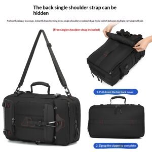 Mens Large-Capacity Waterproof Outdoor Hiking Backpack