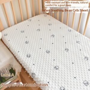 Cartoon-Embroidered Nap Mat Non-Slip Fitted Sheet For Childrens Beds