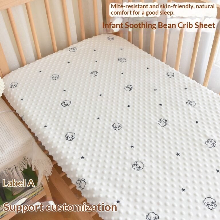 Cartoon-Embroidered Nap Mat Non-Slip Fitted Sheet For Childrens Beds