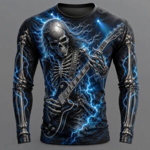 Printed Mens Long-Sleeve T-Shirt With A Crew Neck