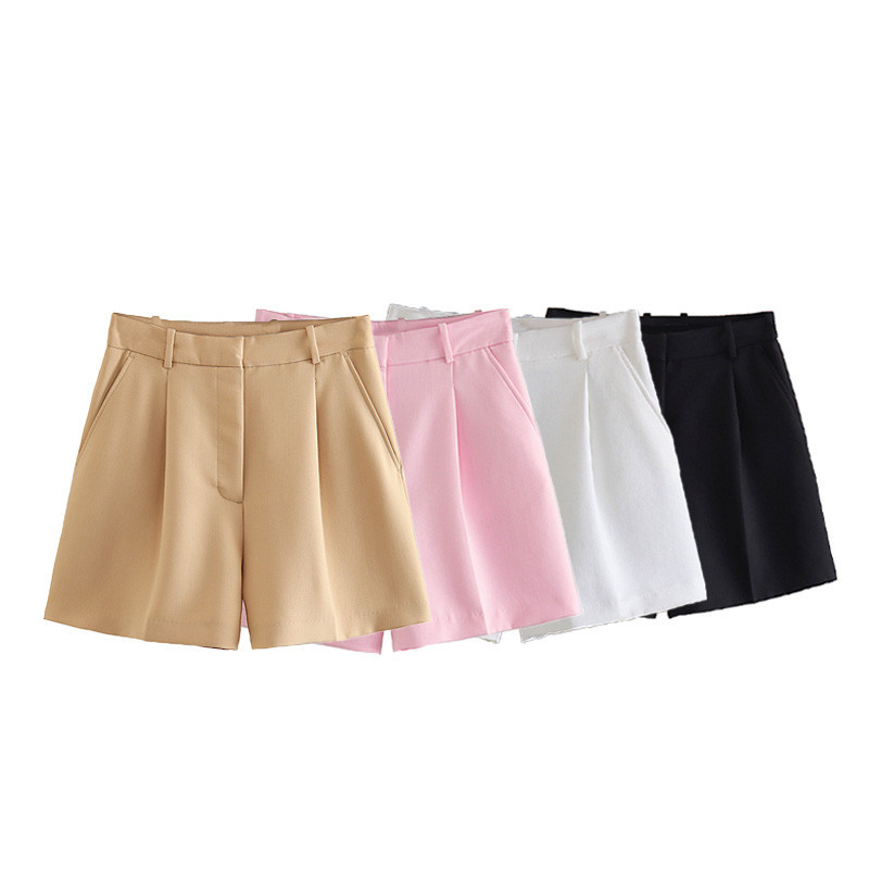 Versatile High-Waisted Pleated Casual Shorts For Women