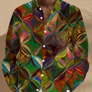 Printed Long-sleeve Casual Top For Men