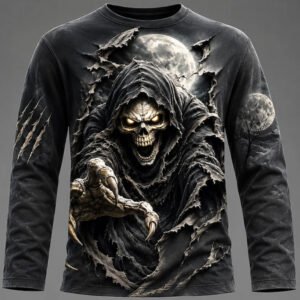 Printed Mens Long-Sleeve T-Shirt With A Crew Neck