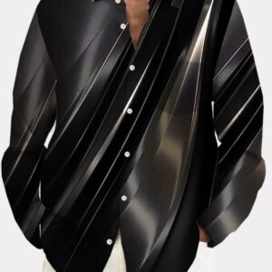Printed Long-sleeve Casual Top For Men