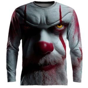Printed Mens Long-Sleeve T-Shirt With A Crew Neck