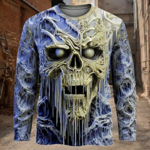 Printed Mens Long-Sleeve T-Shirt With A Crew Neck