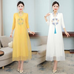 Improved Cheongsam Dress For Women Plus Size
