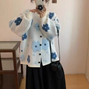 Women's Retro Loose Soft Knit Cardigan