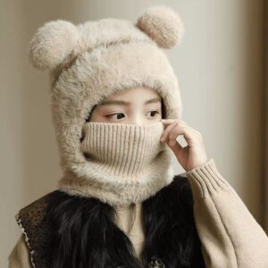 Warm, Windproof Knitted Wool Hat With Earflaps