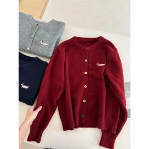 Knitted Cardigan Sweater Long-sleeve Coat For Women