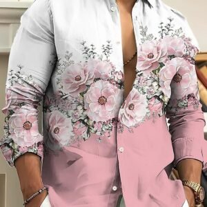 Printed Long-sleeve Casual Top For Men