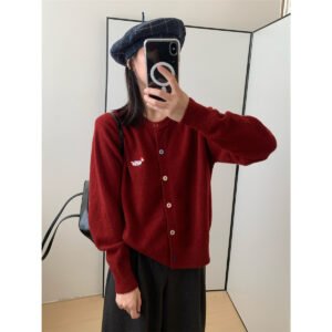 Knitted Cardigan Sweater Long-sleeve Coat For Women