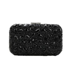 Fashionable Full-rhinestone Square Evening Bag For Banquets