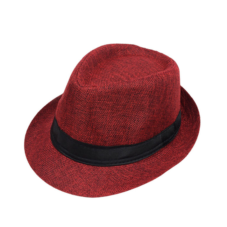 Mens And Womens Jazz Hat British-style Linen Solid-color Top Hat