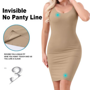 Seamless Strap Long Sheath Dress For Women