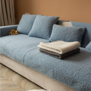 Sofa Cushion Non-slip Thickened Fabric Lambswool Cover Cloth