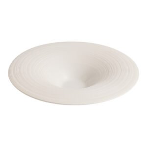 Drawn-line Ceramic Soup Plate Round Dish