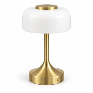 Modern Rechargeable Cordless LED Touch Table Lamp – Gold & White . walm…
